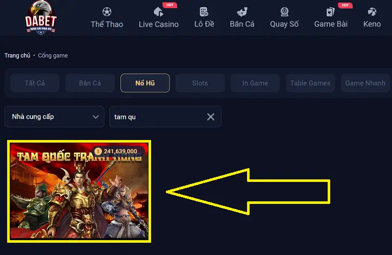 Cách chơi dabet tam quốc tranh hùng chi tiết